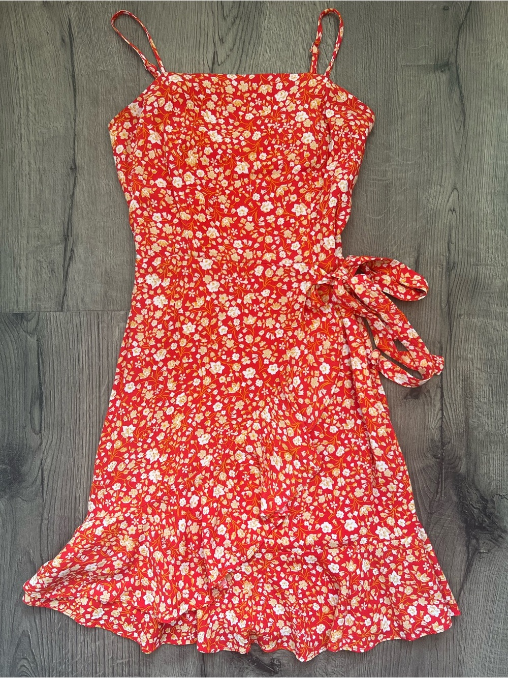 Altar’d State Floral Tie-Waist Sundress with Spaghetti Straps